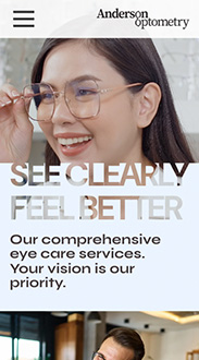 Zurich mobile view of website