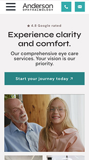 Acadia II mobile view of website