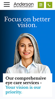 Charleston II mobile view of website