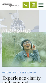 Albany II mobile view of website